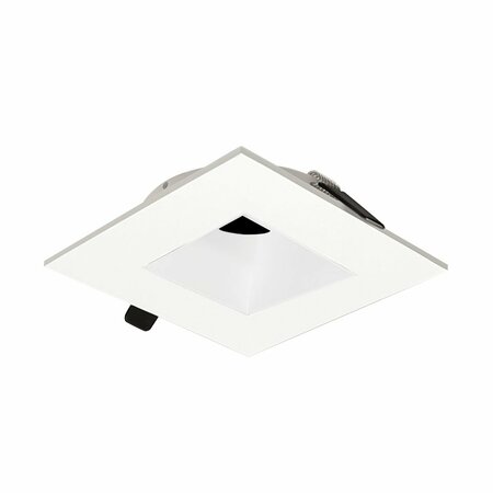 NORA LIGHTING 2in Iolite LED Sq. Bullnose, 10-Degree 800lm / 12W, 2700K, Matte White Finish NIOB-2SNB27QMPW NIOC-4SNDSQWW